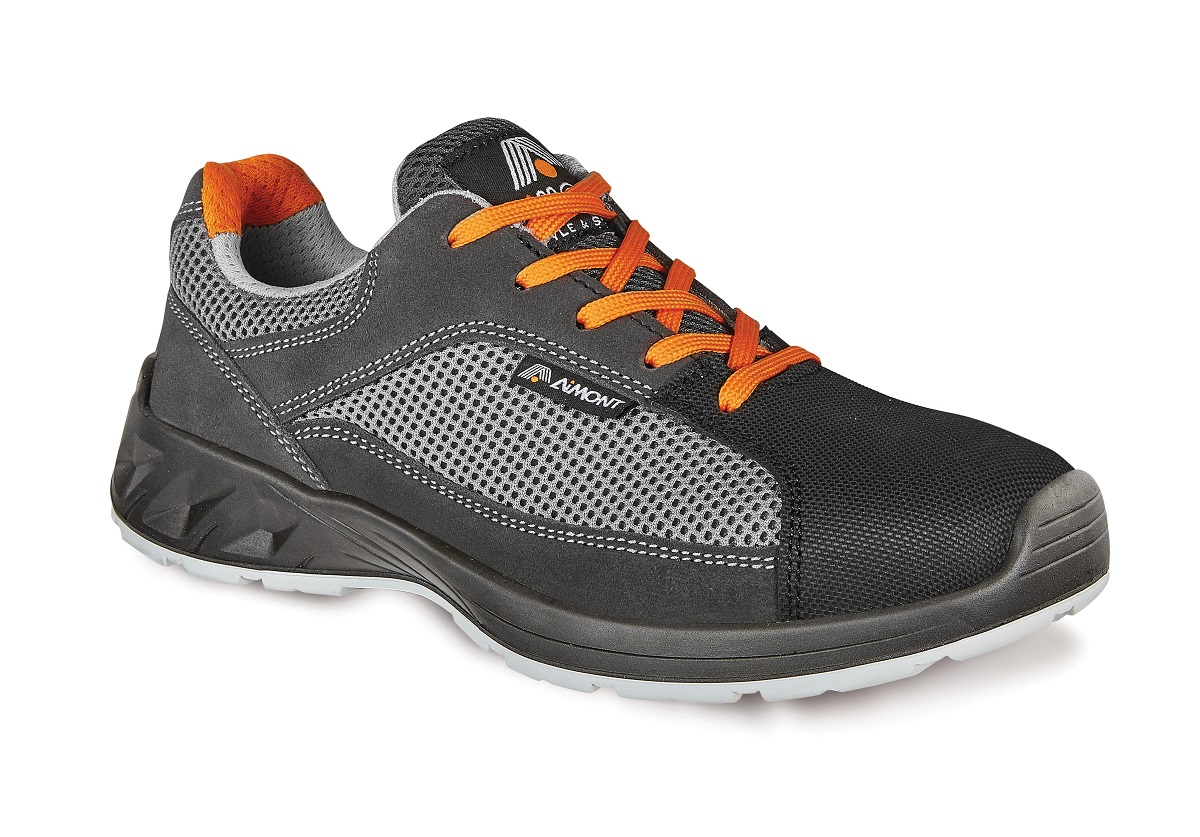 AIMONT CORSAIR DM20116 Unisex Black Composite Toe Capped Safety Trainers, UK 9, EU 43