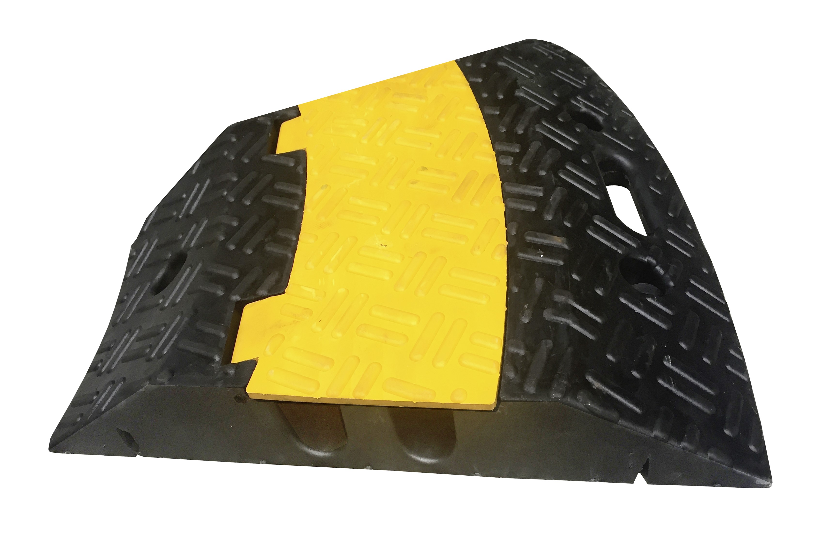 RS PRO Black/Yellow Cable Cover in Rubber, 35mm Inside dia.