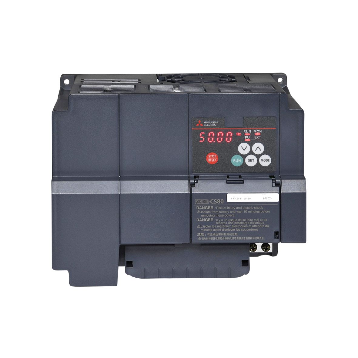 Mitsubishi Electric Inverter Drive, 7.5 kW, 3 Phase, 380 → 480 V ac, 16 A, FR-CS80 Series