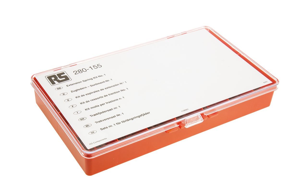 RS PRO Extension Spring Kit, 200 Springs