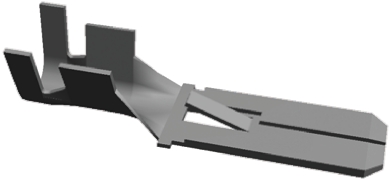 TE Connectivity FASTIN-FASTON .250 Uninsulated Male Spade Connector, Tab, 6.35 x 0.81mm Tab Size, 4mm² to 6mm²