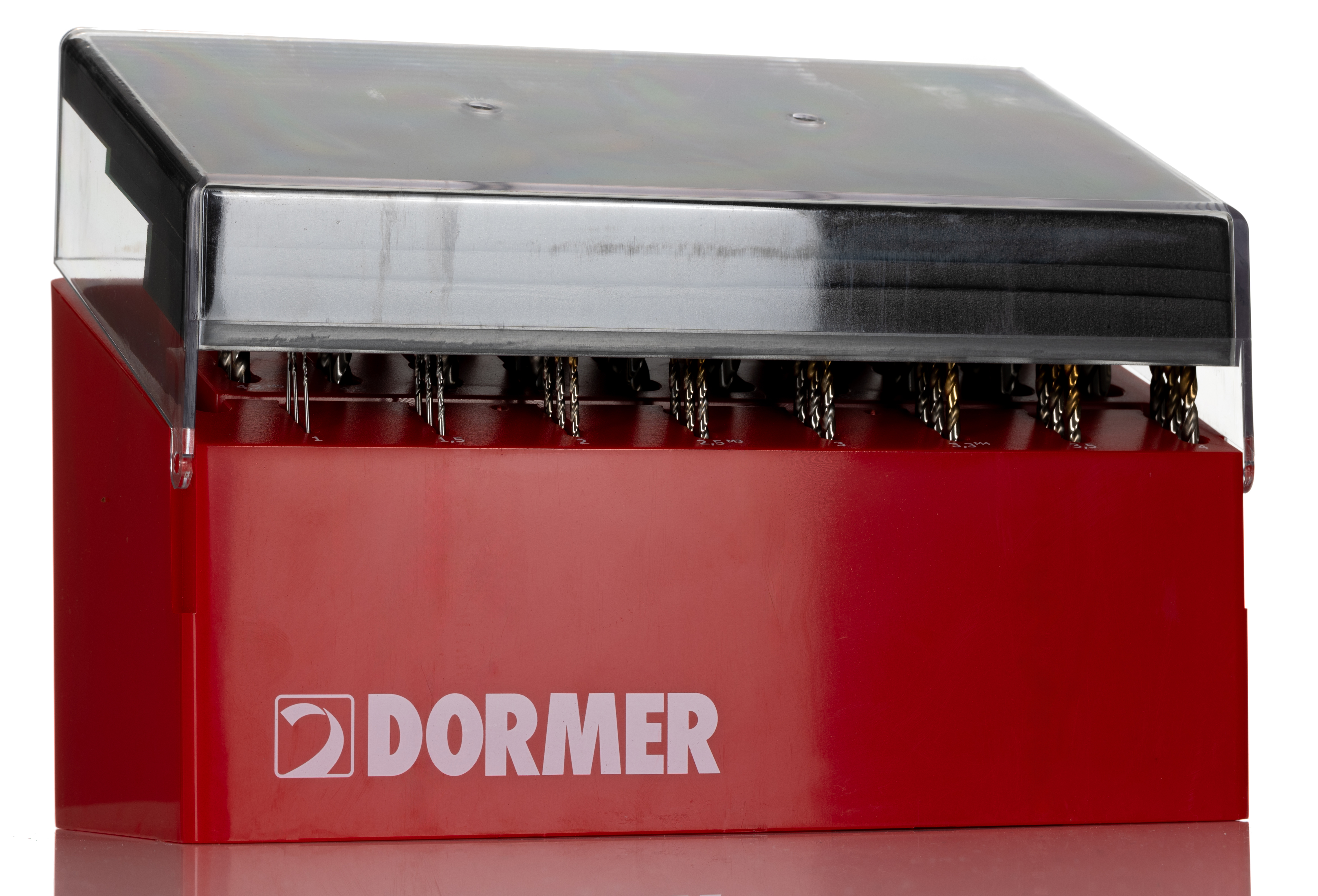 Dormer 55-Piece Jobber Drill Set for Multi-Material, 13mm Max, 1mm Min, High Speed Steel Bits