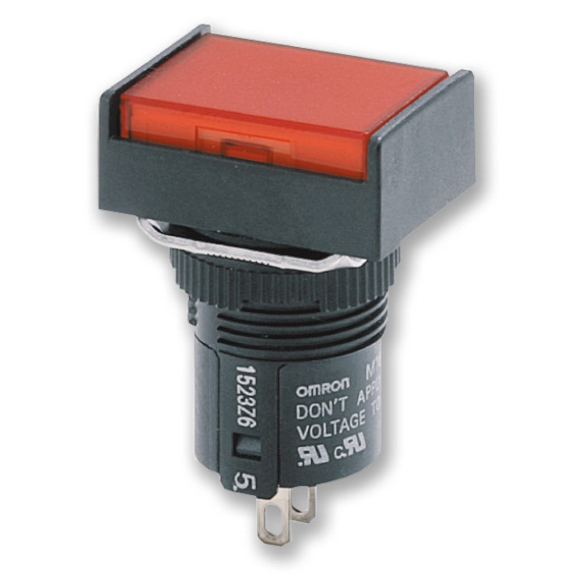 Omron Black Rectangular Push Button Lens for Use with A16