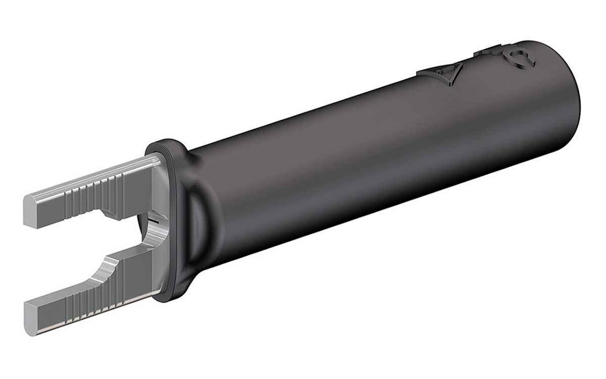 Staubli Insulated Crimp Spade Connector, Black