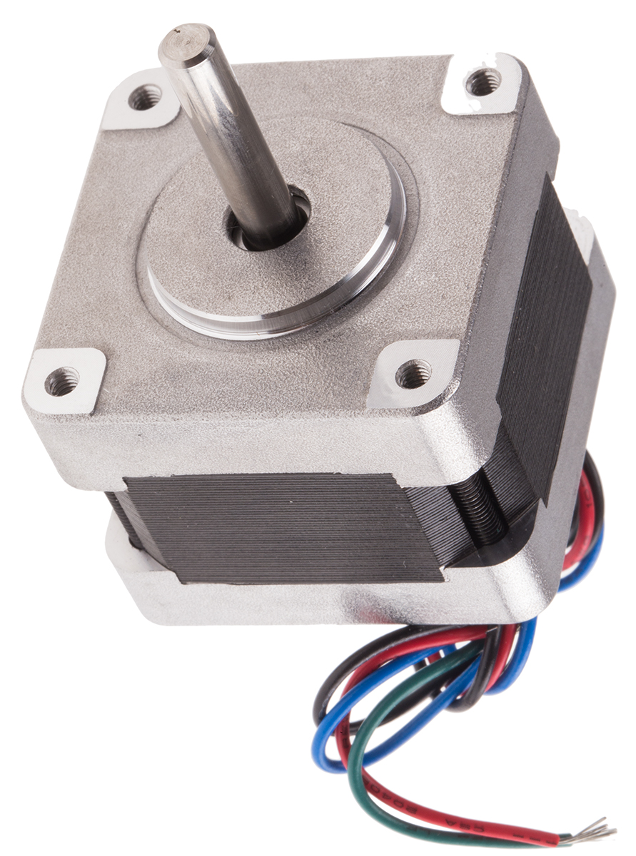 RS PRO Hybrid, Permanent Magnet Stepper Motor, 0.21Nm Torque, 9 V, 1.8°, 39.2 x 39.2mm Frame, 5mm Shaft