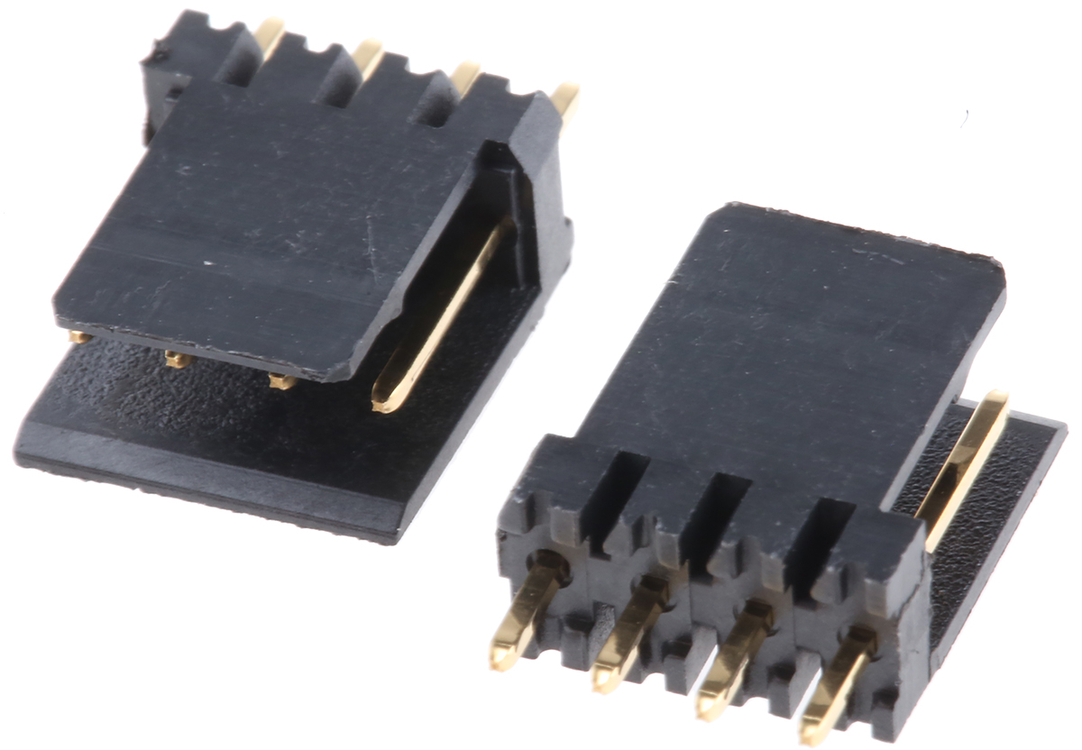 Wurth Elektronik 475 Series PCB Header, 4 Contact(s), 2.54 mm Pitch, 1 Row, Shrouded