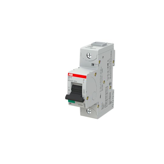 ABB S801C MCB, 1P, 50A Curve C, 400V AC, 25 kA Breaking Capacity