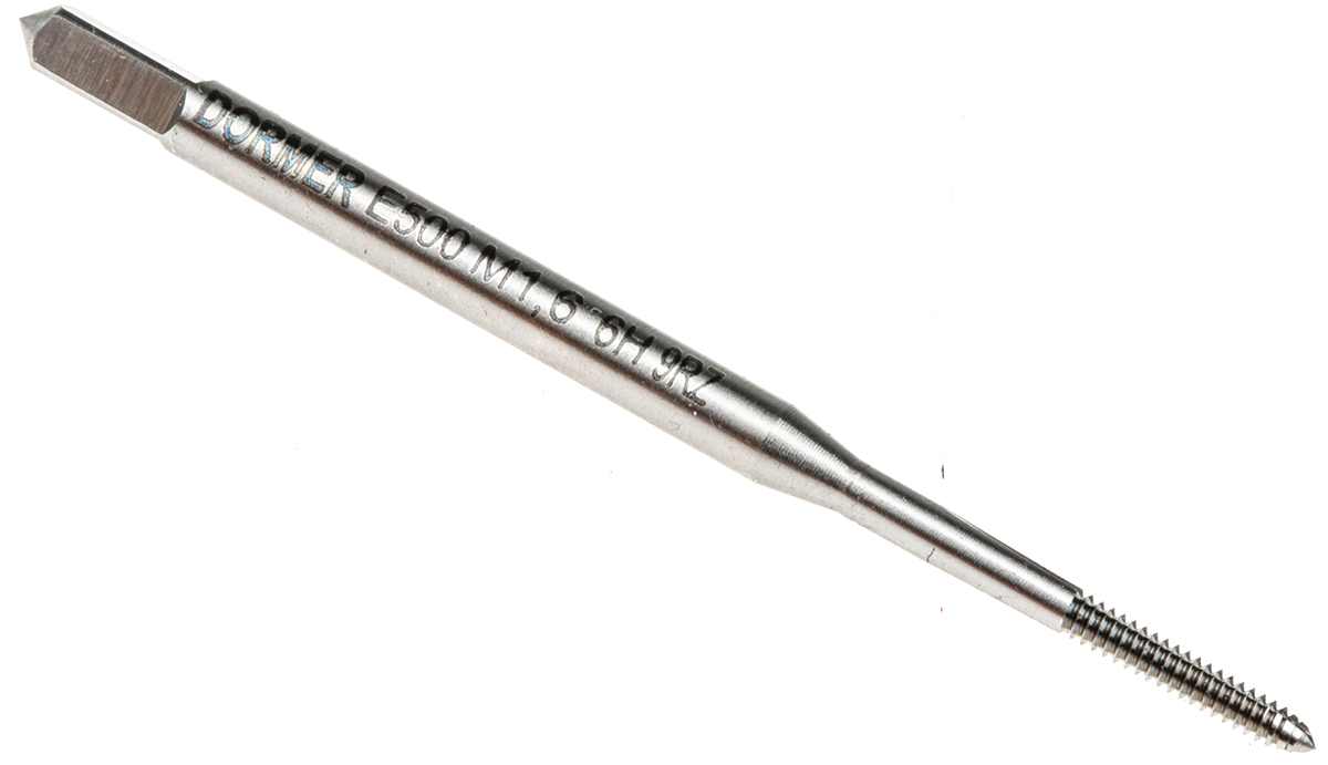 Dormer Threading Tap HSS 1-Piece 0.35mm Pitch Metric Standard Machine Tap M1.6 Thread