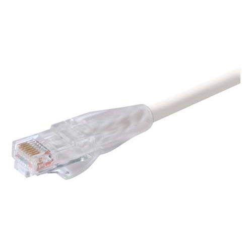 L-ComTRD, 14ft Cat5e, White RJ45 to Male RJ45 Male, UTP Unshielded, Terminated PVC Sheath