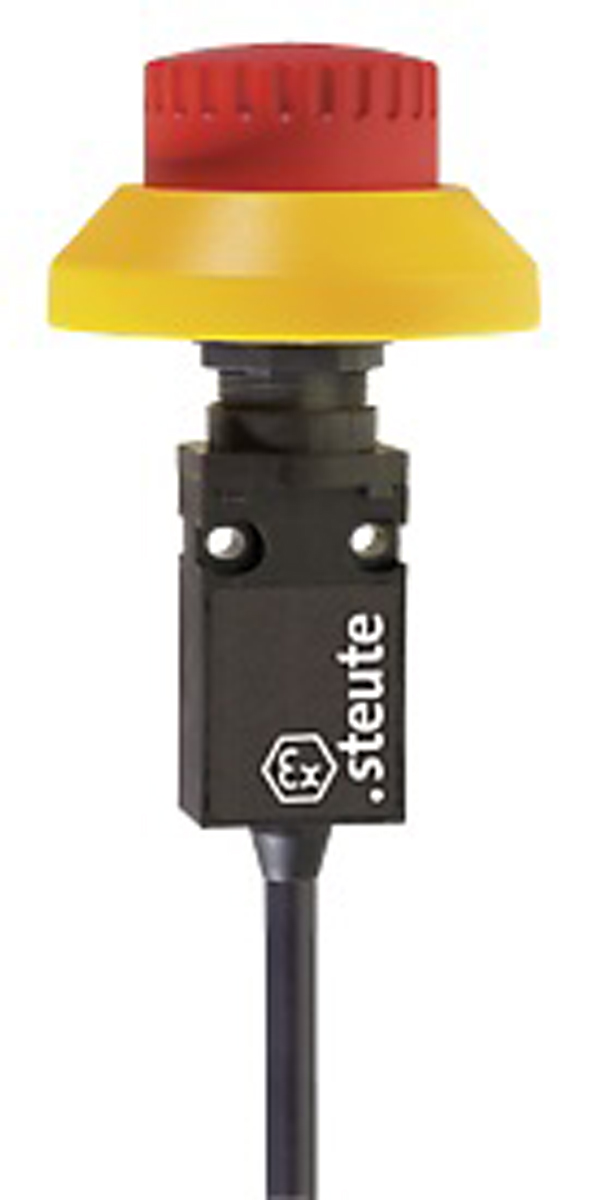 Steute Ex 14 Series Push Button Limit Switch, 2NC, IP65, DPST, Thermoplastic Housing, 250V ac Max, 250 V ac 6 A, 230 V