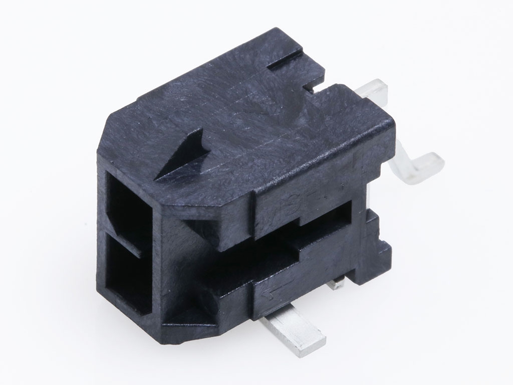 Molex 218216 Series Right Angle Surface PCB Header, 2 Contact(s), 3 mm Pitch, 2 Row, Shrouded