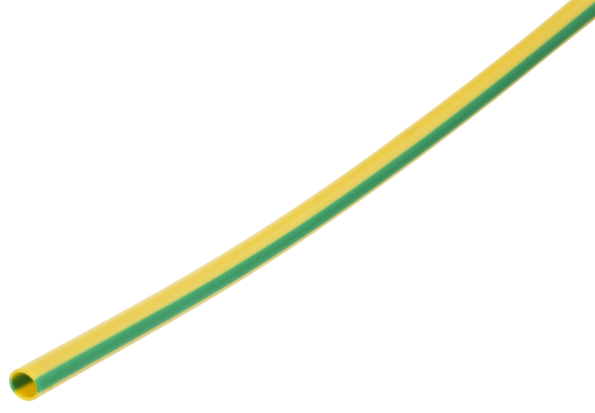 RS PRO PVC Green/Yellow Cable Sleeve, 3mm Diameter, 40m Length