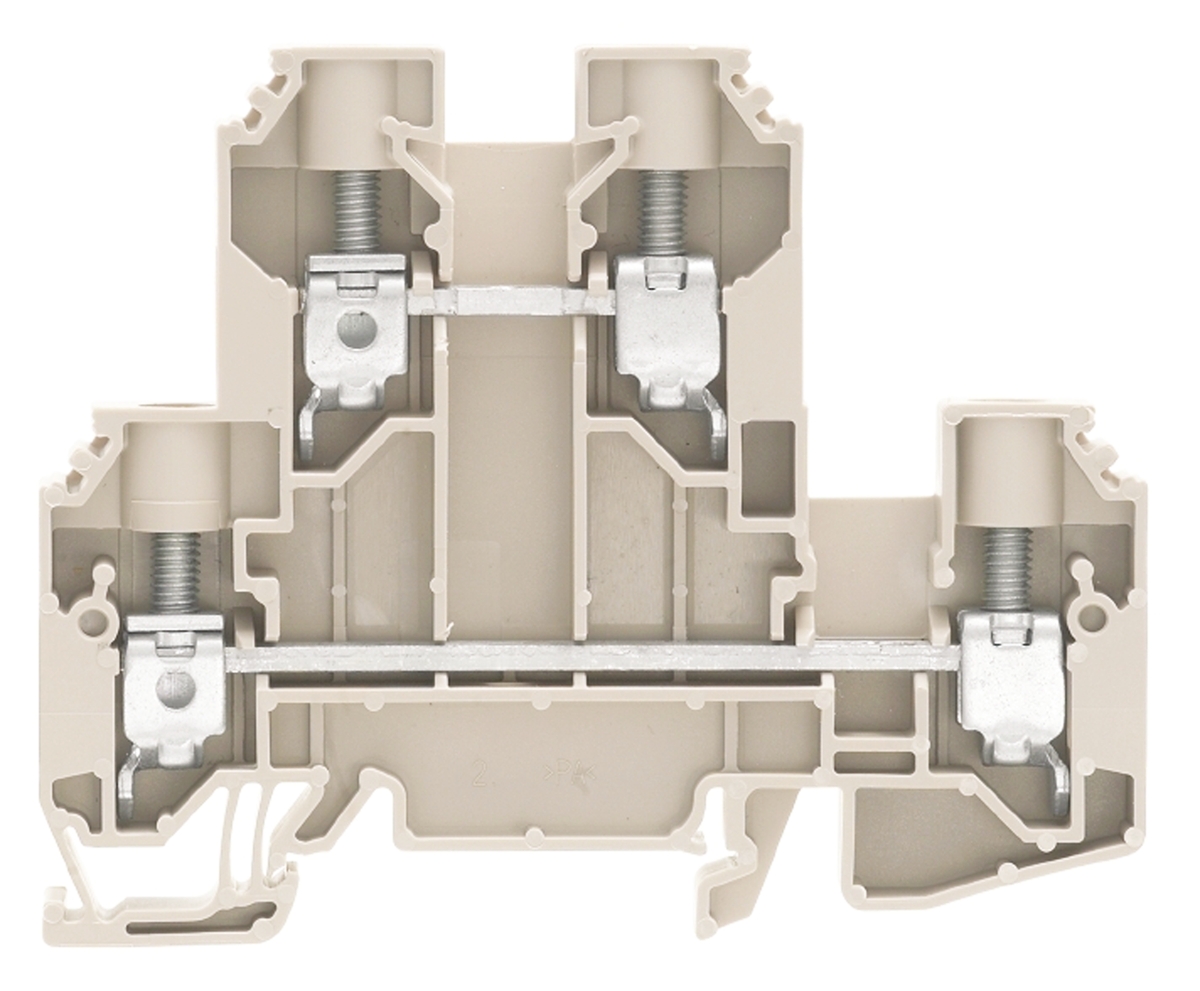 Weidmuller 1186740000 W Series Dark Beige, Double-Level, Screw Termination