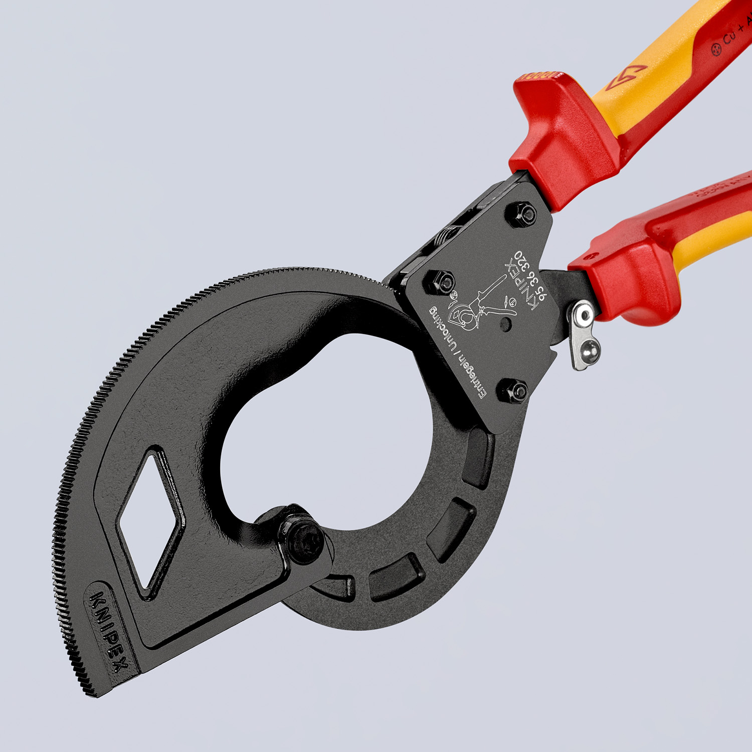 Knipex Knipex VDE/1000V Insulated Ratchet Cable Cutters