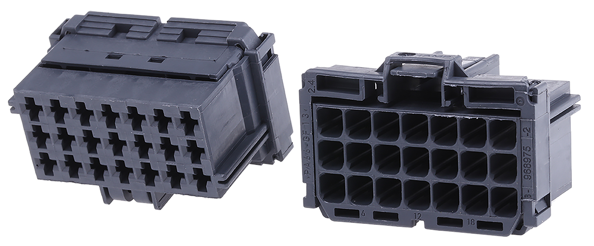 TE Connectivity, AMP MCP 2.8 Automotive Connector Socket Grey 21 Way 8-968975-2