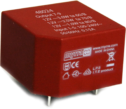 Myrra 15V dc 1 Output PCB Mount PCB Transformer, 1 → 3W