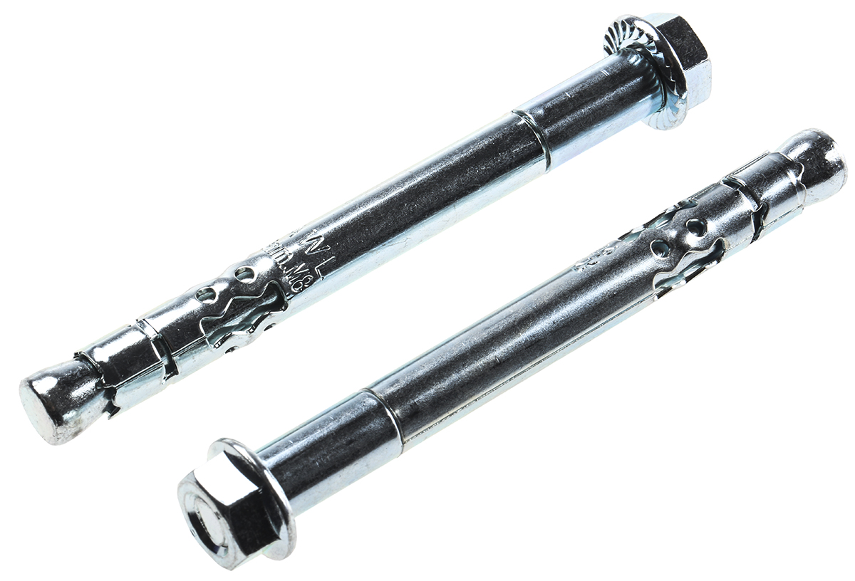 RawlPlug Steel Masonry Anchor M8 x 95mm, 10mm Fixing Hole