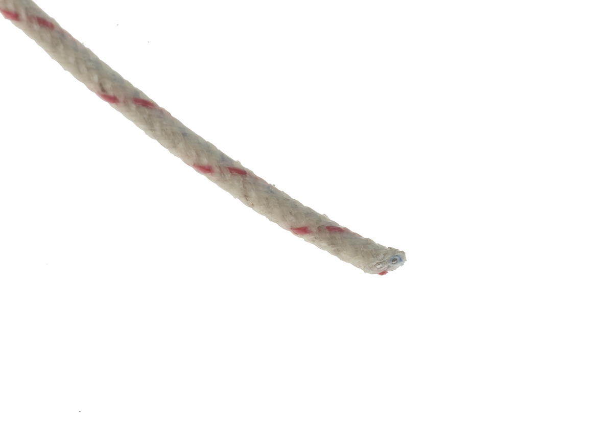 RS PRO Type K Thermocouple Cable/Wire, 25m, Unscreened, Glass Fibre Insulation, +350°C Max, 1/0.315mm