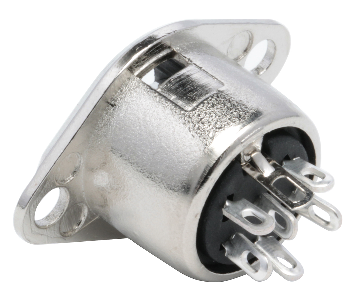 RS PRO 6 Pole Din Socket, 1A, 100 V ac, Push Lock, Female, Chassis Mount
