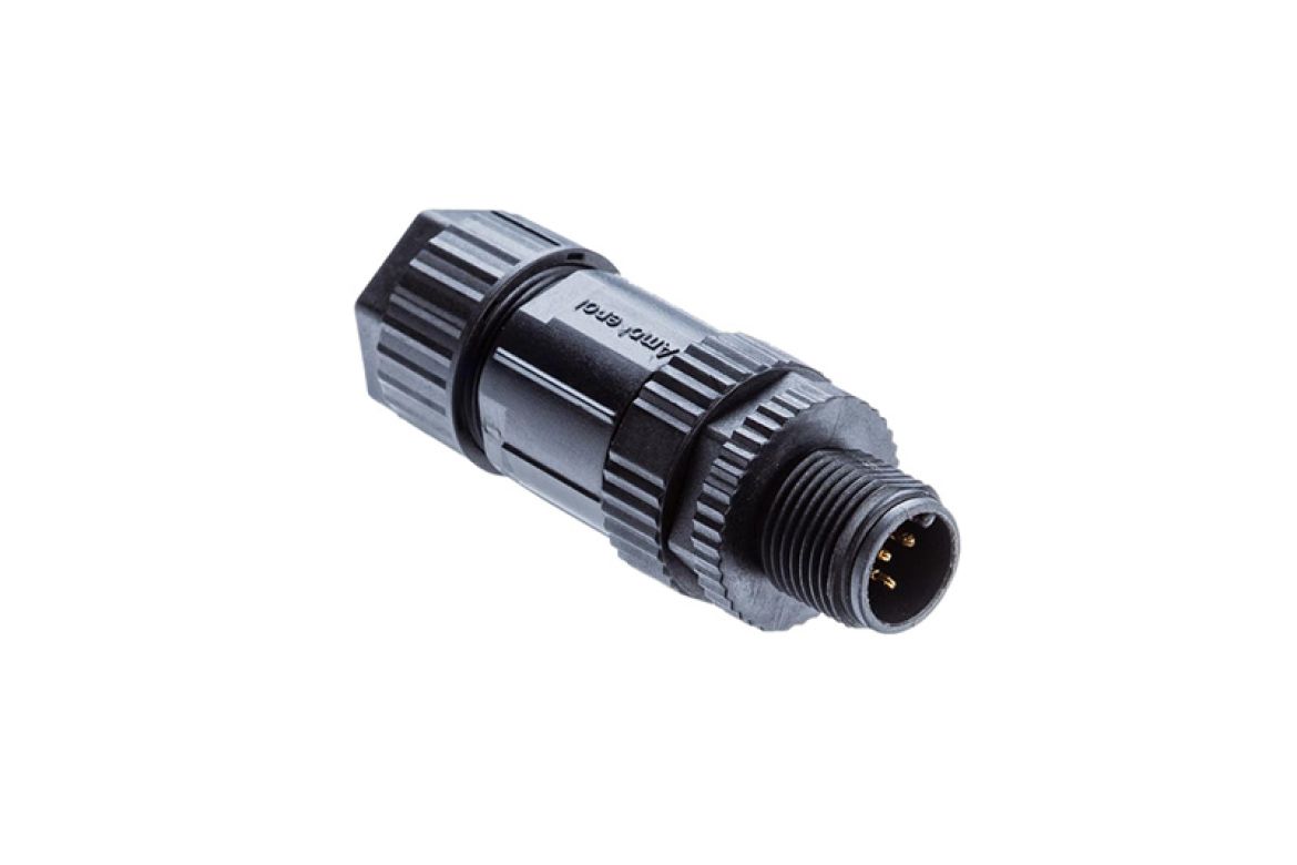 Amphenol Industrial Industrial Circular Connector, 8 Contacts, Threaded, M12 Connector, Plug, Male, IP68, M Series