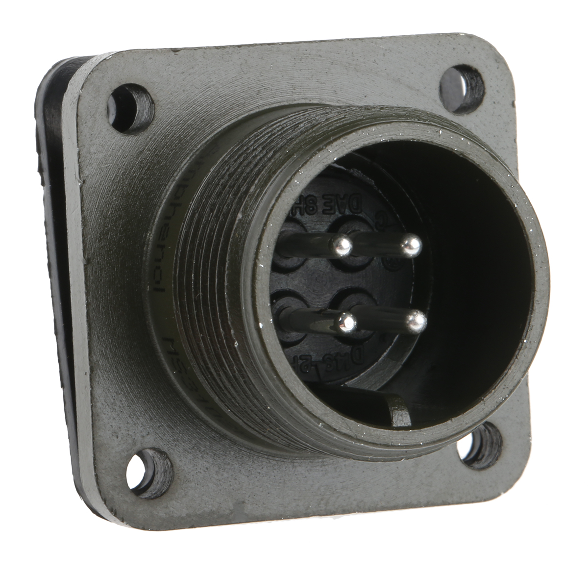Amphenol Industrial, MS3102A, Copper Alloy 4 Way Box Mount MIL Spec Circular Connector Plug, Pin Contacts,Shell Size
