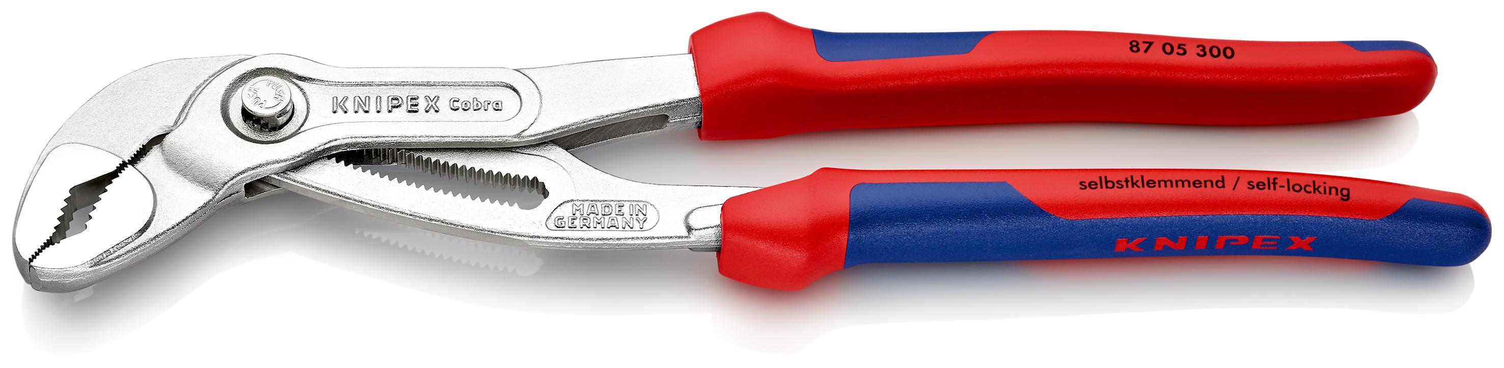 Knipex Cobra® Hightech Water Pump Pliers, 300 mm Overall, Angled Tip