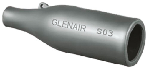Glenair Straight Black, Elastomer Adhesive Lined