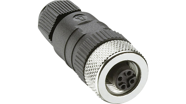 Lumberg Automation Socket, 4 Contacts, Cable, M12 Connector, Plug, Female, IP67, M12 Lumberg Series