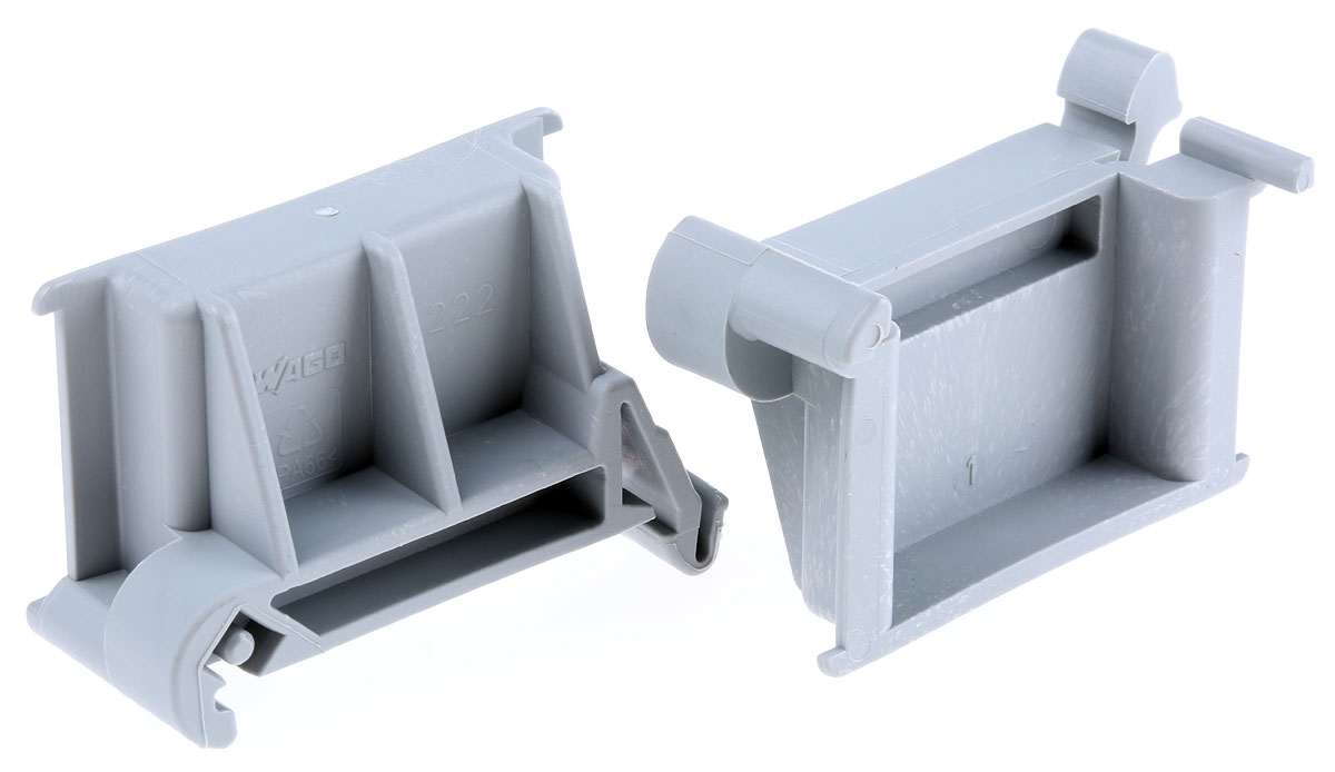 WAGO 222 Series Angled DIN-rail adapter for Use with Mounting Carrier 221-500 or 222-500