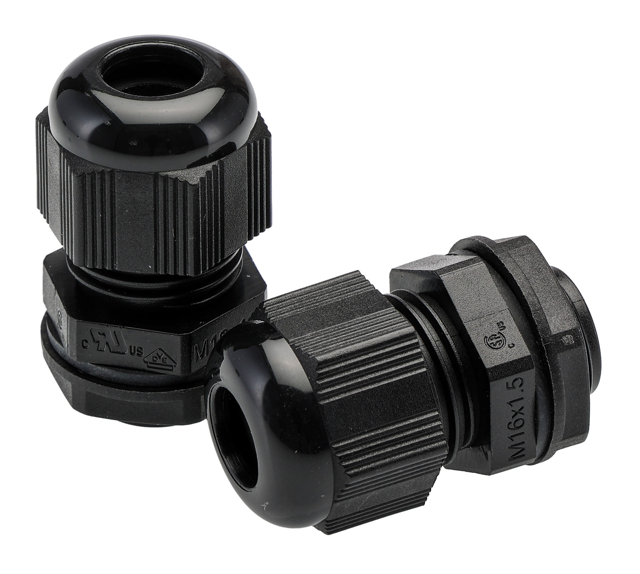 Alpha Wire FIT Wire Management Series Black PA 6 Cable Gland, M16 Thread, 5mm min., 10mm max., IP66, IP68