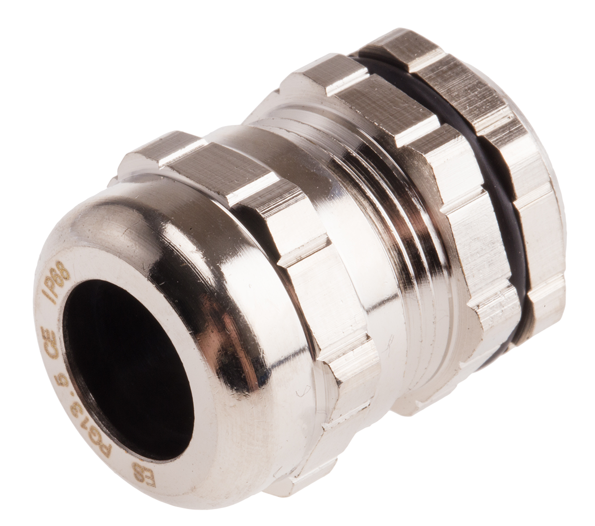 RS PRO Metallic Nickel Plated Brass Cable Gland, PG13.5 Thread, 6mm min., 12mm max., IP68