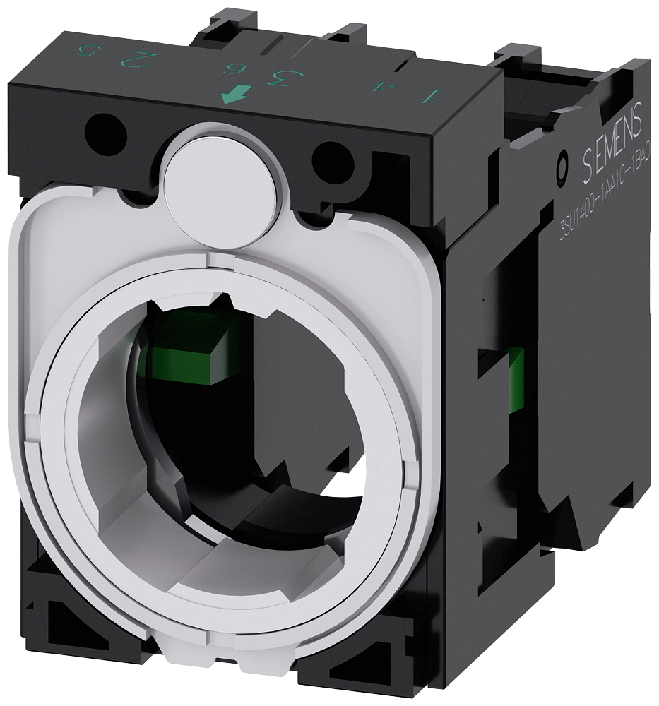 Siemens SIRIUS ACT 3SU15 Series Contact Block, 5 ... 500V, 2NO