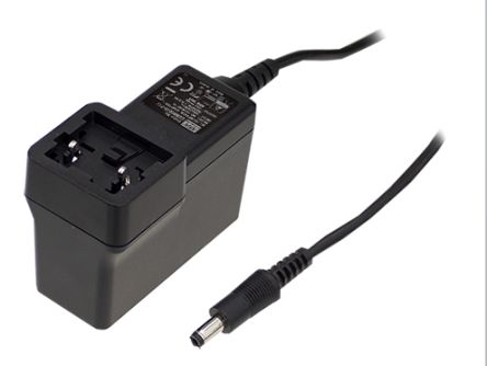 MEAN WELL 54W Plug-In AC/DC Adapter 12V dc Output, 4.5A Output