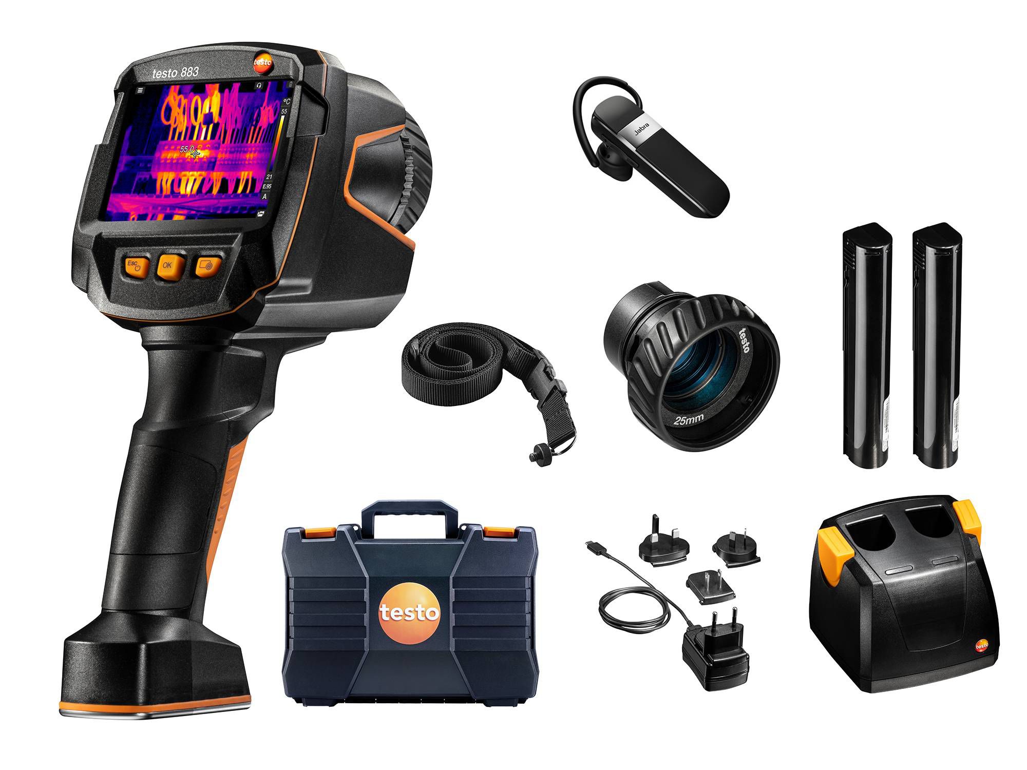 Testo 883 Thermal Imaging Camera Kit, -30 → +650 °C, 320 x 240pixel Detector Resolution