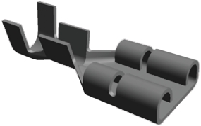 TE Connectivity FASTON .250 Uninsulated Female Spade Connector, Receptacle, 6.35 x 0.81mm Tab Size, 0.8mm² to 2mm²