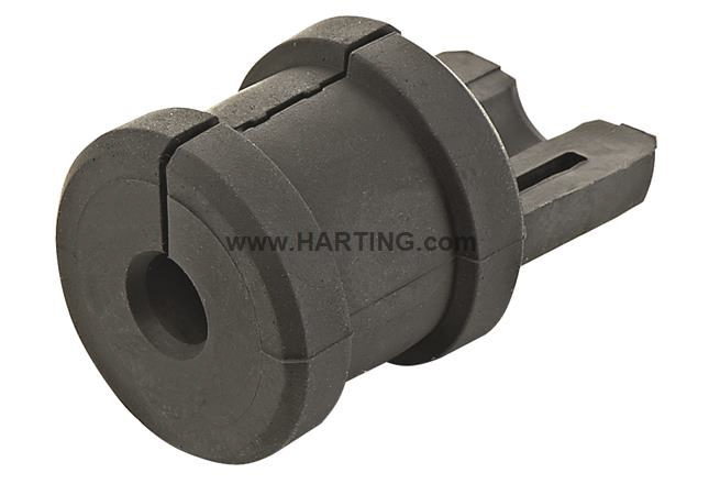 HARTING Han Black Thermoplastic Cable Grommet for 10 → 11mm Cable Dia. 09000005358