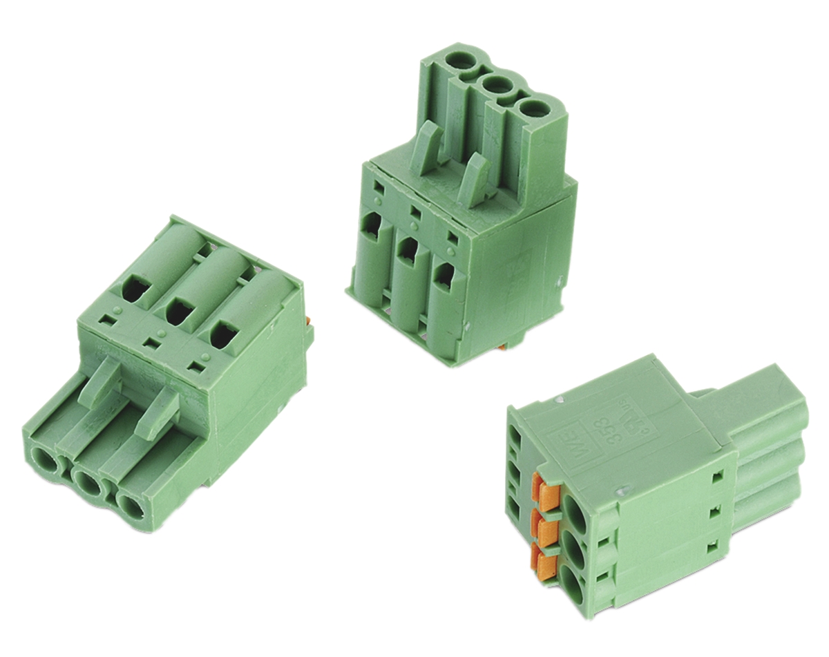Wurth Elektronik, 5.08mm Pitch, 353, 2 Way, , Pluggable Terminal Block, Plug, Cable Mount, Screw Termination,