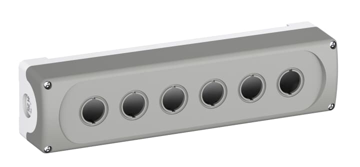 ABB Grey Plastic MEP6 Control Station Enclosure - 6 Hole 22.5mm Diameter