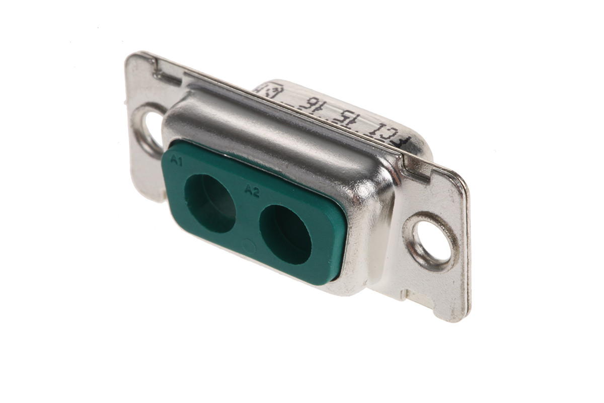 Amphenol Communications Solutions DW 2 (Power) Way Cable Mount D-sub Connector Socket