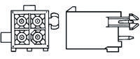 TE Connectivity Mini-Universal MATE-N-LOK Series Straight Through Hole PCB Header, 6 Contact(s), 4.14 mm Pitch, 2 Row,