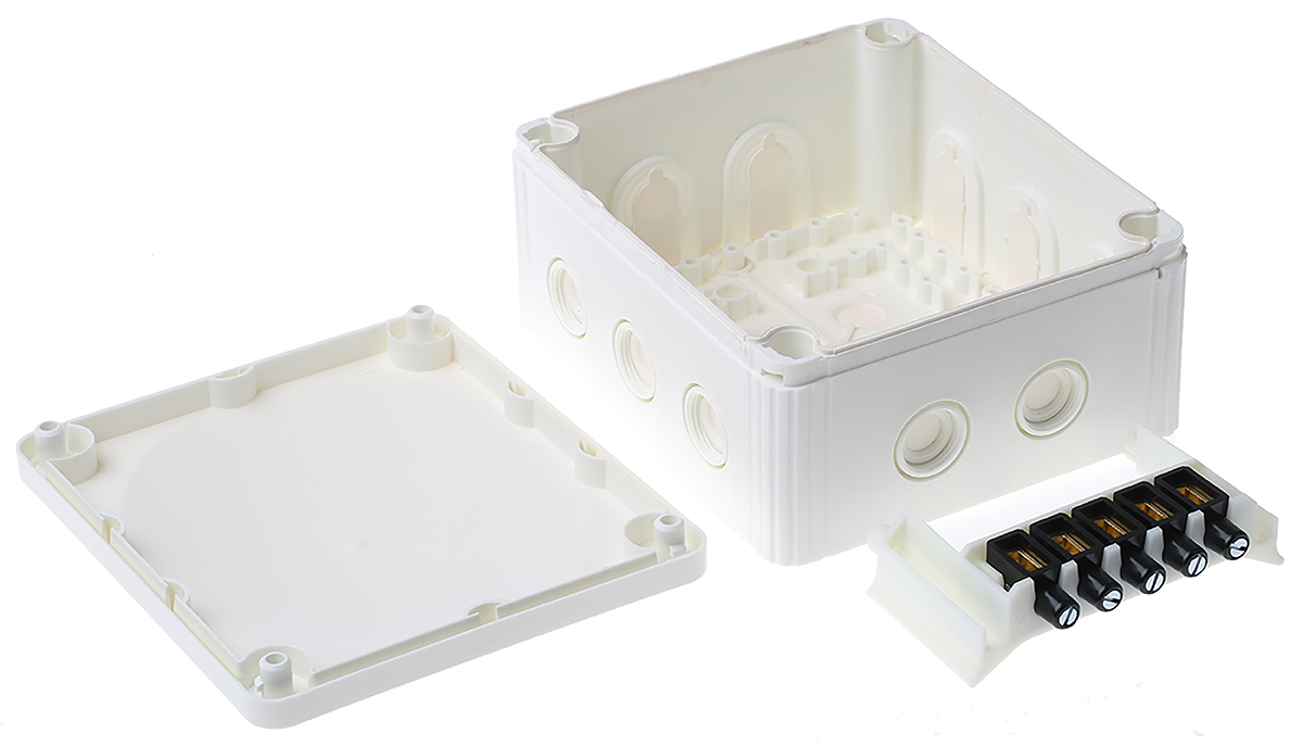 WISKA Combi Series White Polypropylene Junction Box, IP66, IP67, 160 x 140 x 81mm