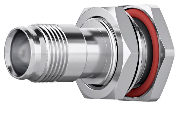 Telegartner Nex10 Series Bulkhead Circular Coaxial Connector, Solder Termination, Straight Body