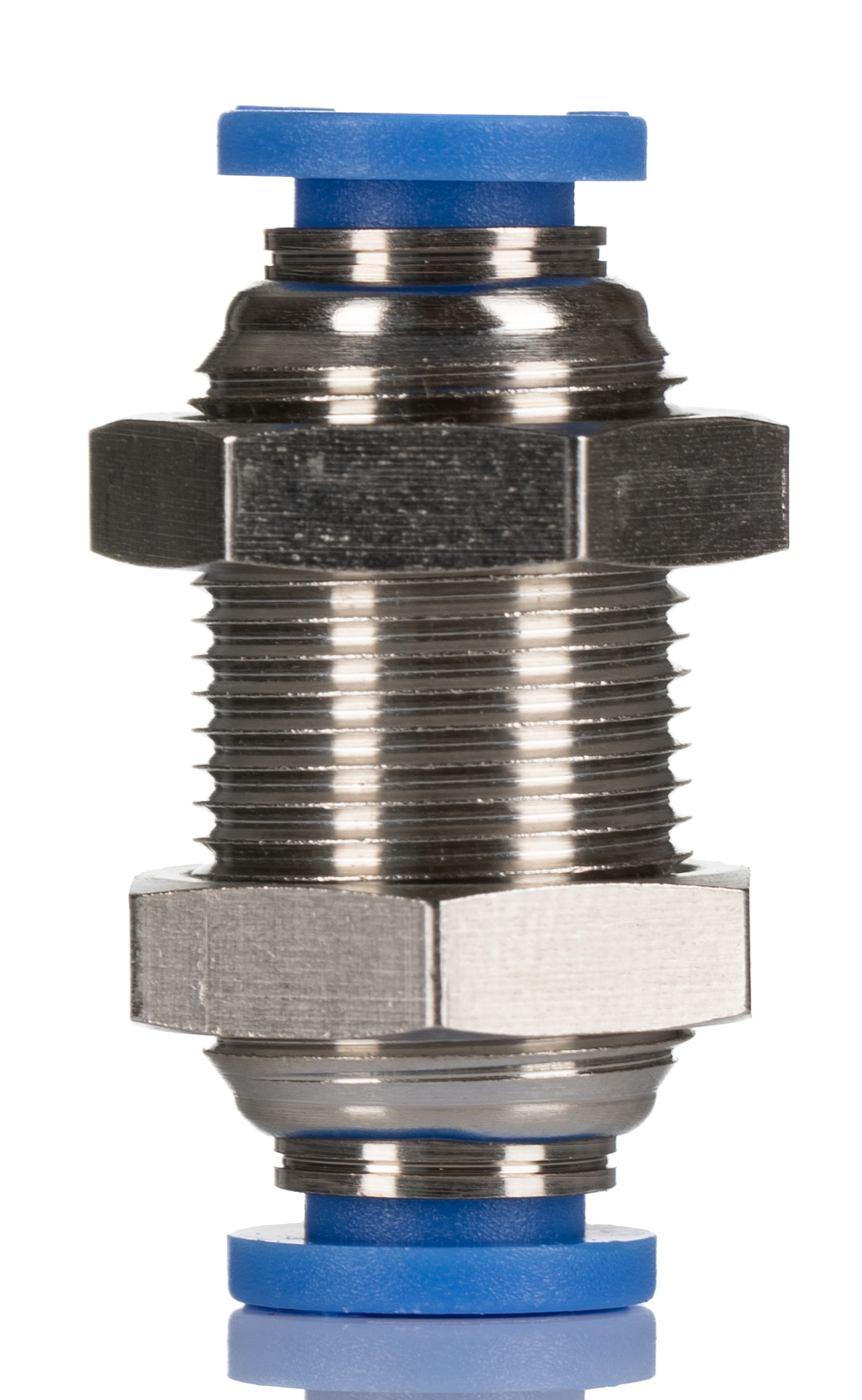 RS PRO Bulkhead Tube-to-Tube Adaptor, Push In 6 mm to Push In 6 mm, Tube-to-Tube Connection Style