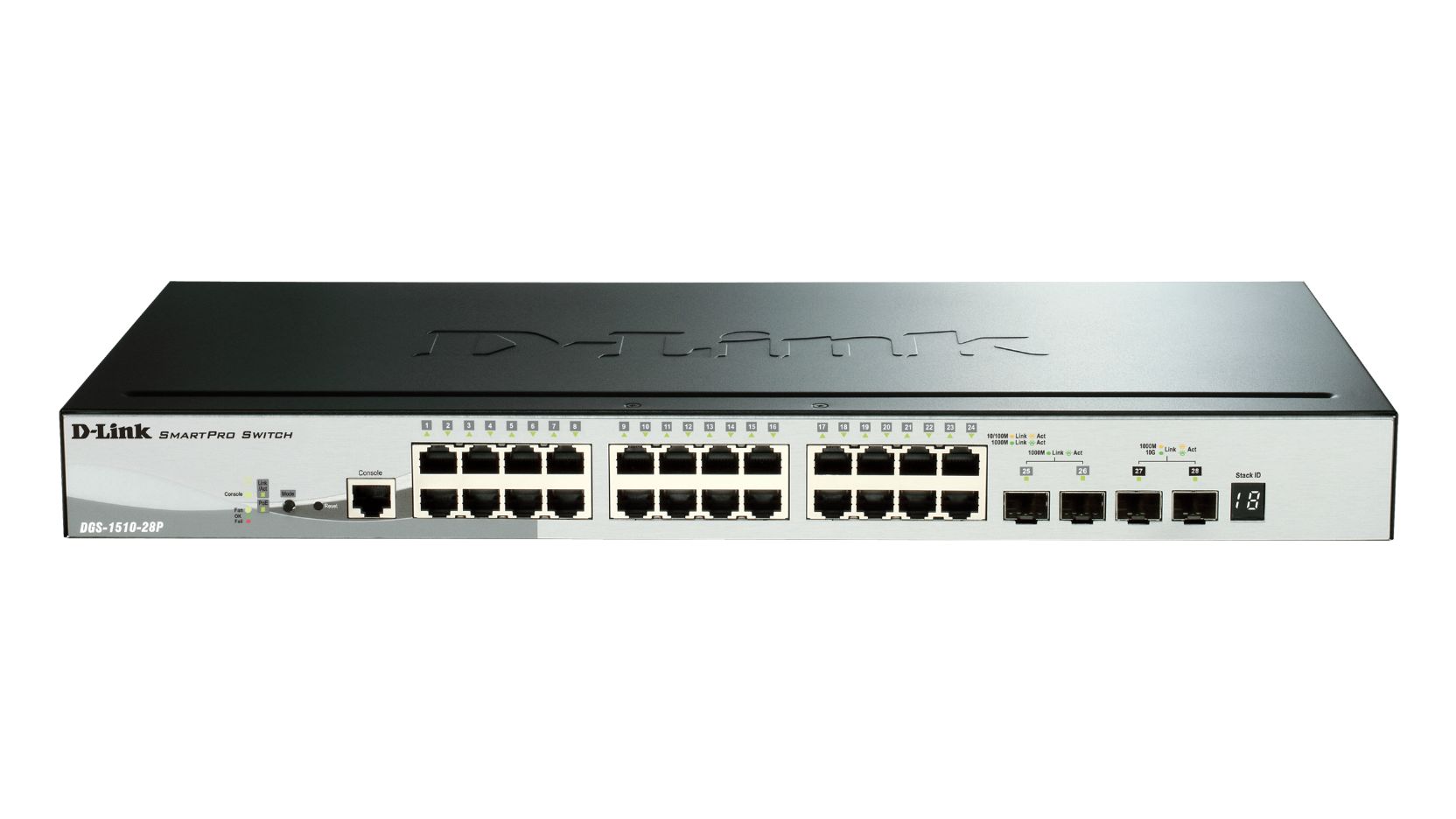D-Link 28-Port Gigabit Stackable Smart Managed PoE Switch with 10G Uplinks, Smart 28 Port Gigabit Switch With PoE