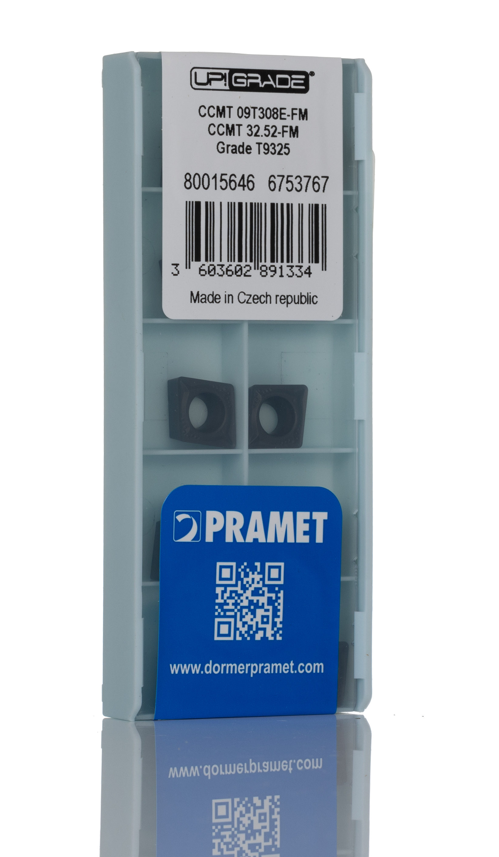 Pramet CCMT Series Lathe Insert for Use with SCLCR 06, 3.97mm Height, 95° Approach, 9.7mm Length