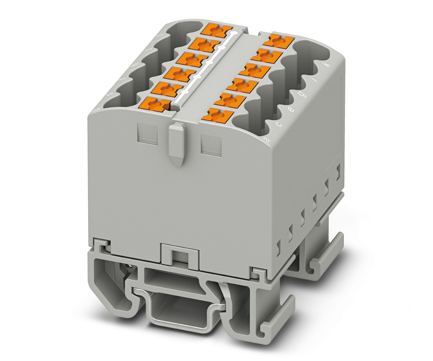 Phoenix Contact Distribution Block, 12 Way, 4mm², 24A, 690 V, Grey