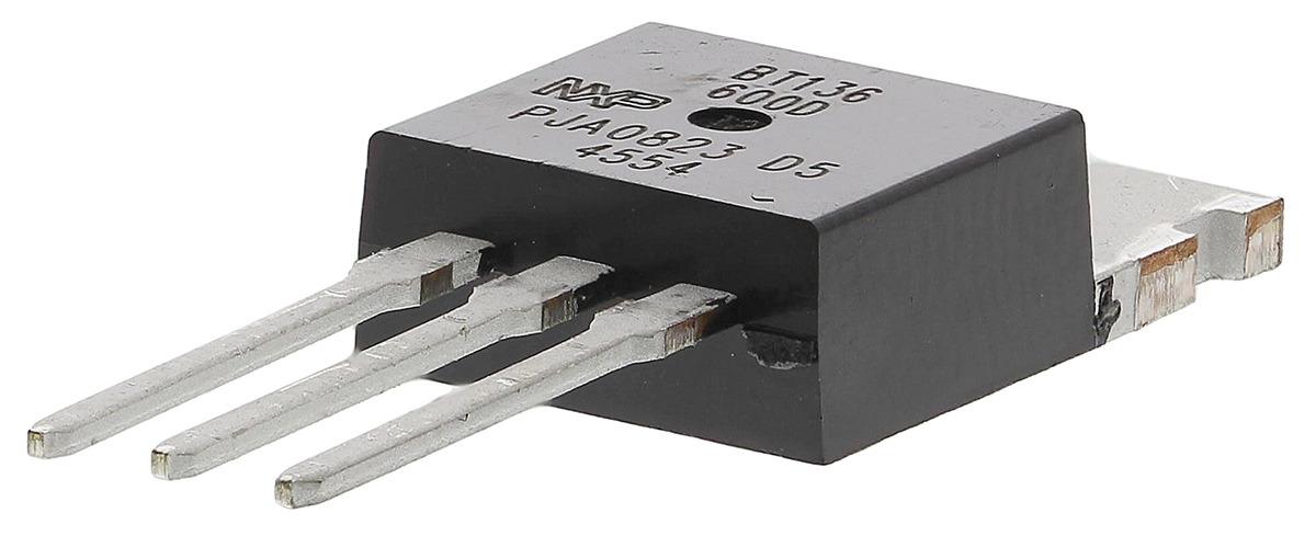 WeEn Semiconductors Co., Ltd Through Hole, 3-pin, TRIAC, 600V, Gate Trigger 1.5V 600V