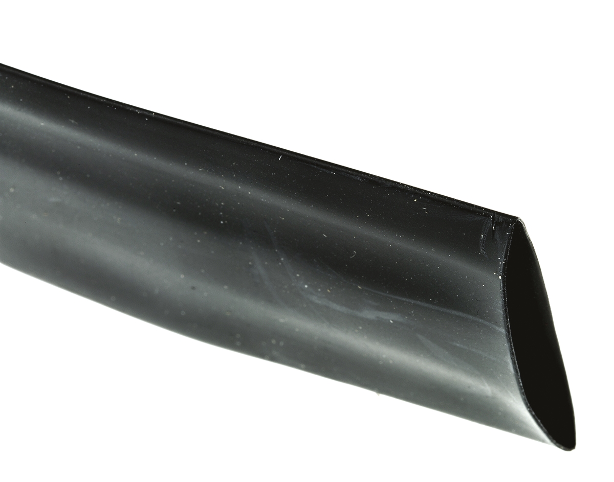 TE Connectivity Heat Shrink Tubing, Black 19mm Sleeve Dia. x 5m Length 2:1 Ratio, LSTT Series