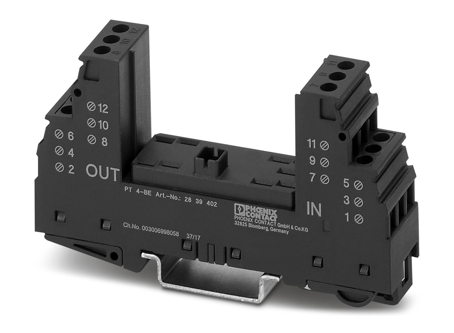 Phoenix Contact, PT 4-BE Surge Protector 120 V ac Maximum Voltage Rating Surge Protector