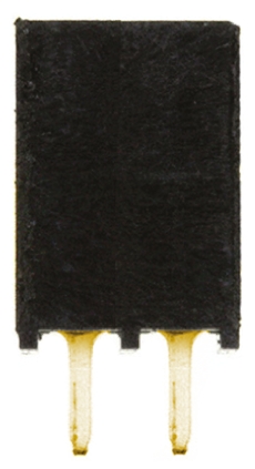 Samtec SSQ Series Straight Through Hole Mount PCB Socket, 2-Contact, 1-Row, 2.54mm Pitch, Solder Termination